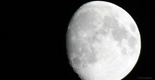 Low angle view of moon in sky