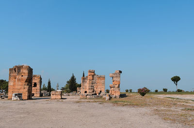 Old building against blue sky