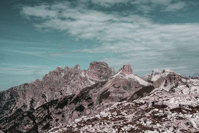 Panoramic view on dolomites, italy.