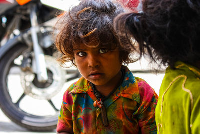 Portrait of a girl looking away