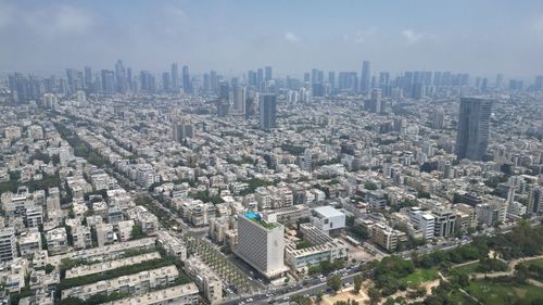 High angle view of cityscape
