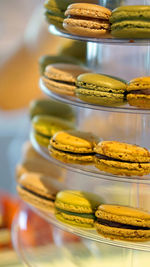 Macarons tier for afternoon tea dessert party