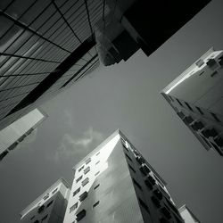 Low angle view of modern building against sky