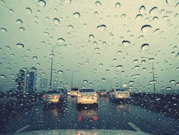 Water drops on car window