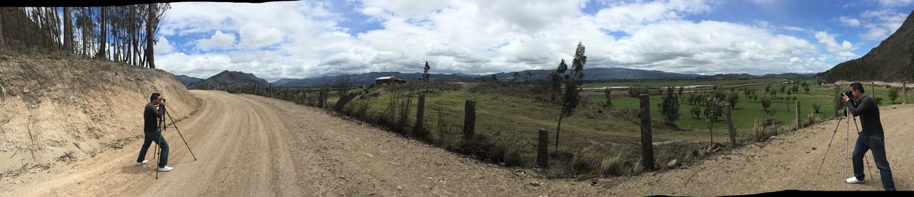 the way forward, sky, diminishing perspective, mountain, landscape, dirt road, cloud - sky, road, cloud, tranquil scene, vanishing point, tranquility, transportation, panoramic, nature, country road, cloudy, scenics, day