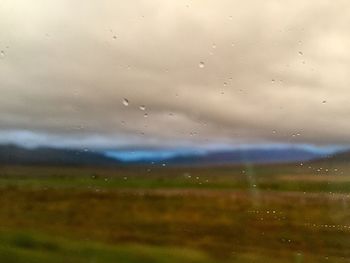 Full frame shot of water drops on window