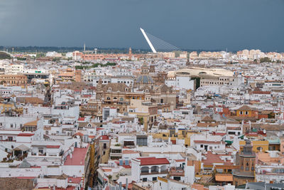 Aerial view of buildings in city