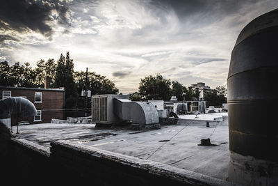 Buildings against sky in city