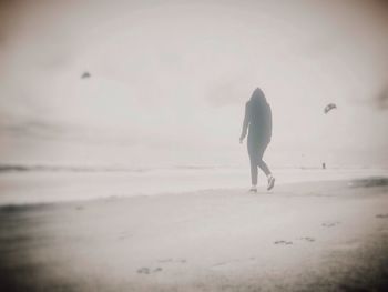 View of people on beach