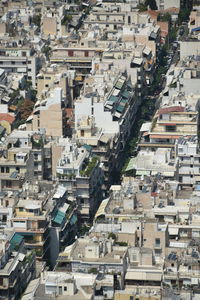 High angle view of the crowded city