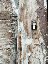 Full frame shot of weathered door