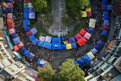 High angle view of cityscape