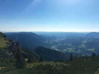 Scenic view of landscape against clear sky