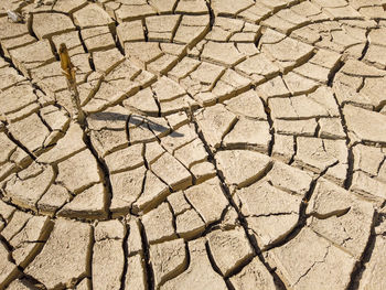 Full frame shot of cracked land