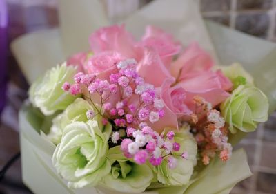 Close-up of pink flower bouquet