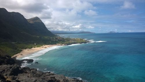 Scenic view of sea against sky