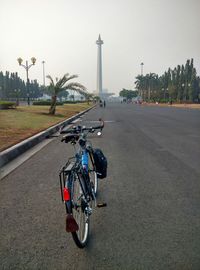 Man riding motorcycle on road