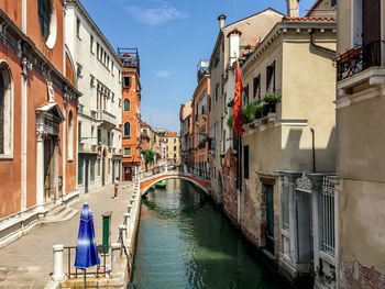 Canal amidst buildings in city