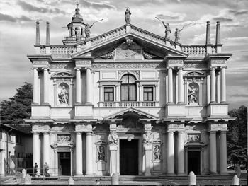 Low angle view of historic building