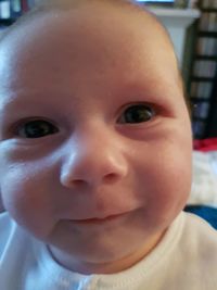 Close-up portrait of cute baby