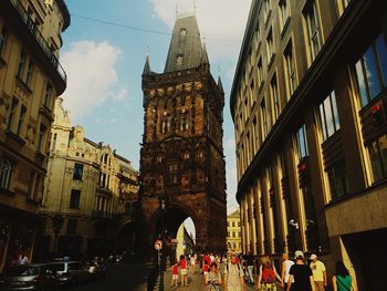 Low angle view of buildings against sky