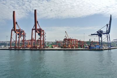 Cranes at commercial dock