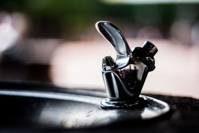 Close up of drinking fountain tap