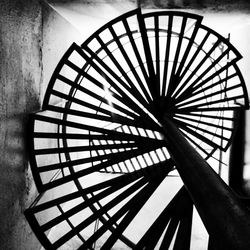 Low angle view of spiral staircase