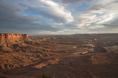 Scenic view of dramatic landscape against sky