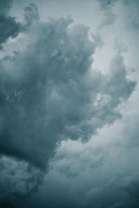 Low angle view of storm clouds in sky