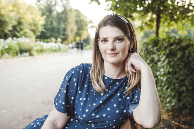 Portrait of smiling young woman