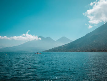 Landscape of lake atitlan, guatemala, central america