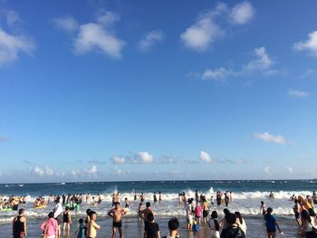 Group of people on beach