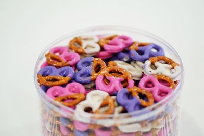 Close-up of breakfast served on table