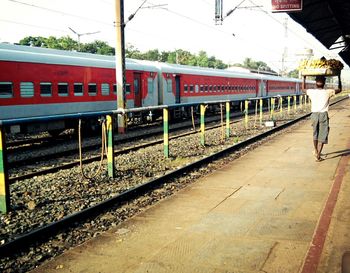 Train at railroad station