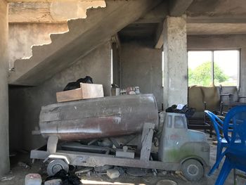 Interior of abandoned factory
