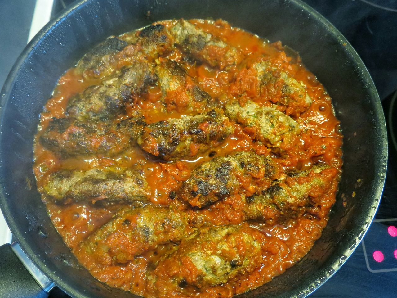 Smyrna sausage in tomateo sauce