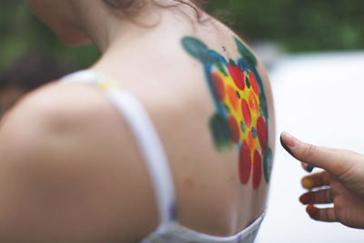 Close-up of cropped hand