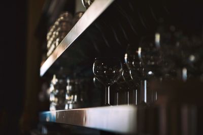Close-up of beer glass