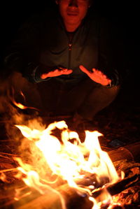 Bonfire at night