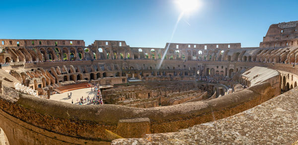 Panoramic view of historic buildings against sky