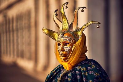 Close-up of statue against blurred background