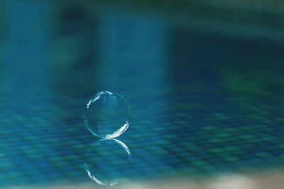 Close-up of bubbles in water