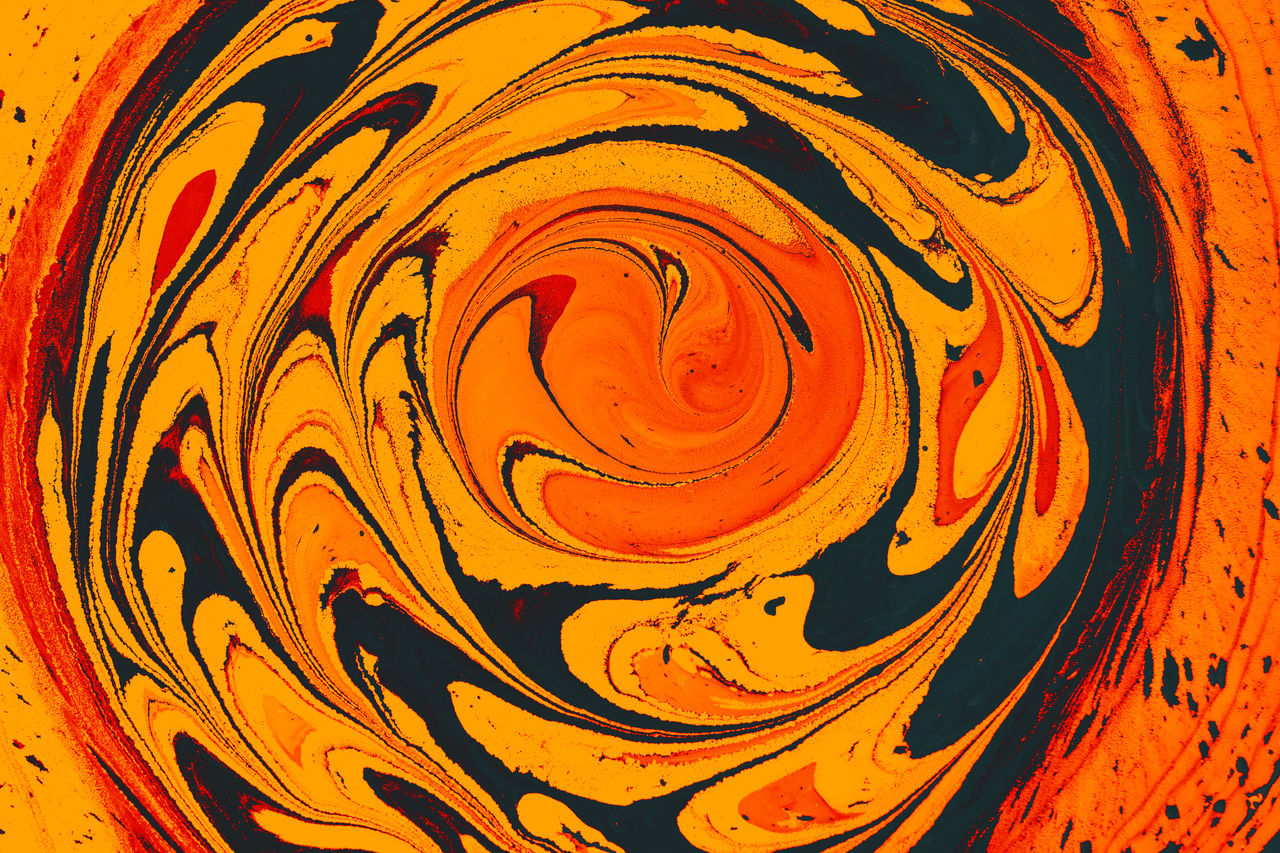 pattern, backgrounds, circle, full frame, no people, orange, close-up, orange color, vortex, abstract, creativity, line, art, shape, paint