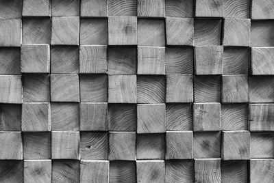 Full frame shot of wooden block shape