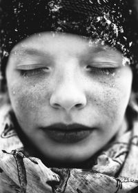 Close-up of young woman