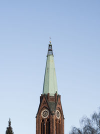 Low angle view of a building against clear sky