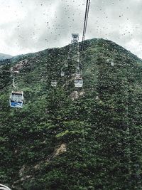 View of car on rainy day