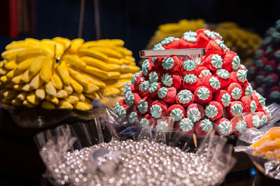 Close-up of fruits for sale in market