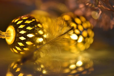 Close-up of illuminated christmas lights